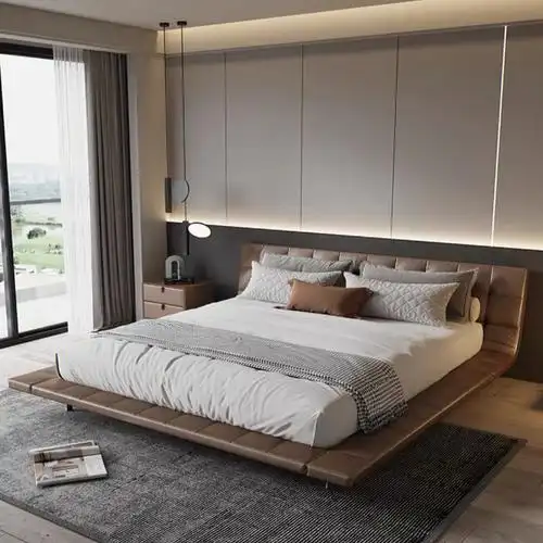 经典咖色不要千篇一律黑白灰卧室软床