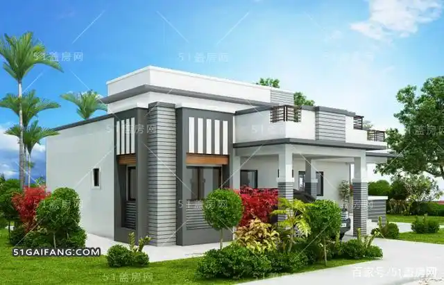 现代简约农村15万一层半别墅,有了这样的平房谁还去住楼房?