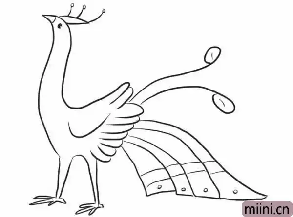 孔雀的简笔画