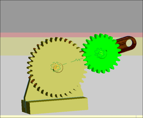 如图小齿轮绕着大齿轮转怎么设置仿真