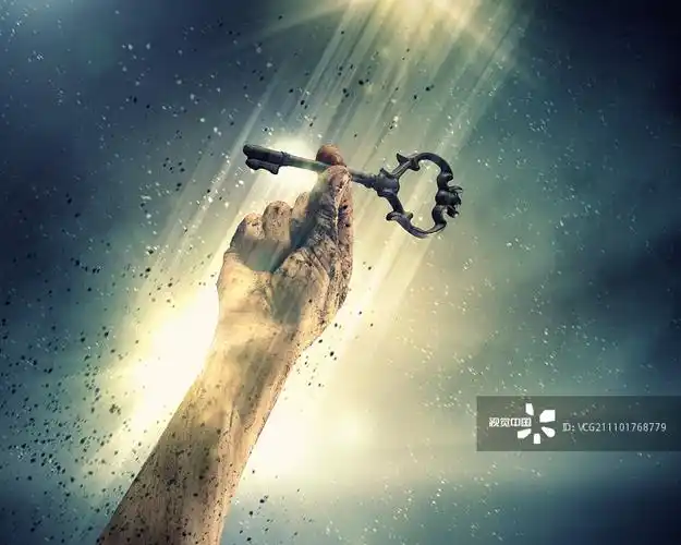 成功的关键钥匙在人的手中奋斗和成功图片素材