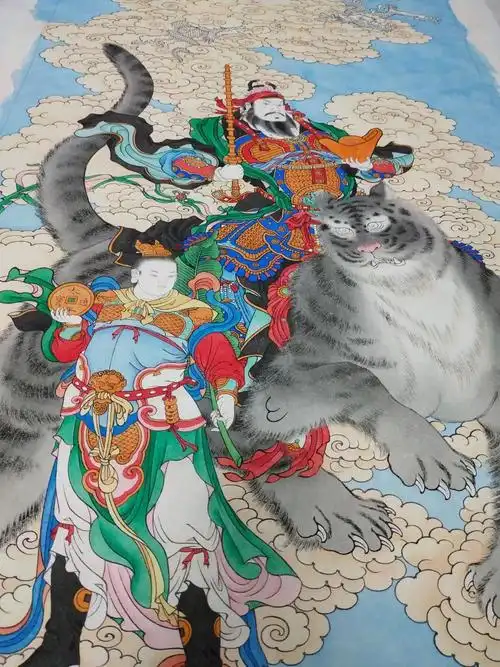 赵元帅赵公明四尺重彩