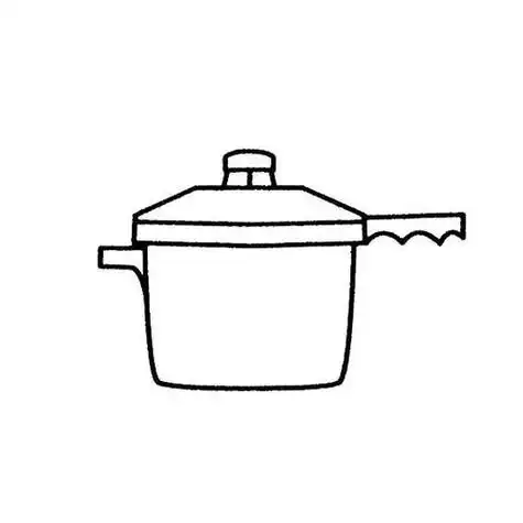 笔画素材厨具家用电器简笔画锅的画法厨房用品-儿童简笔画大全简笔画