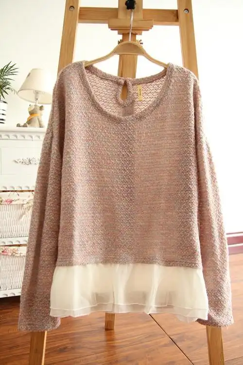 喜欢毛衣下摆拼接雪纺的还喜欢