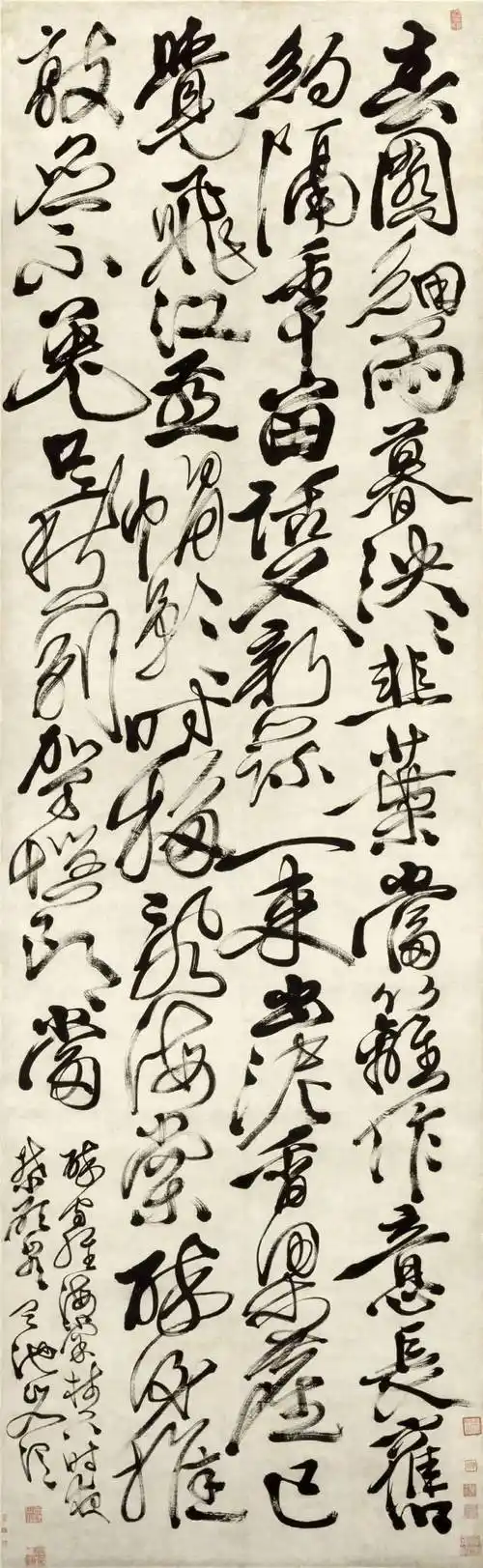 徐渭草书诗轴,酣畅淋漓