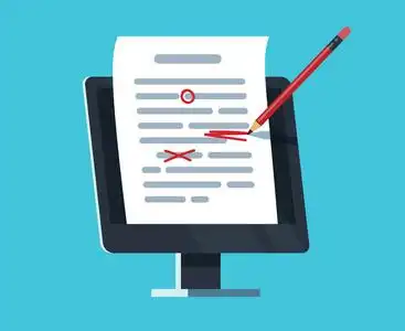 计算机文档, 作文写作和编辑.文案和文本编辑器向量概念照片