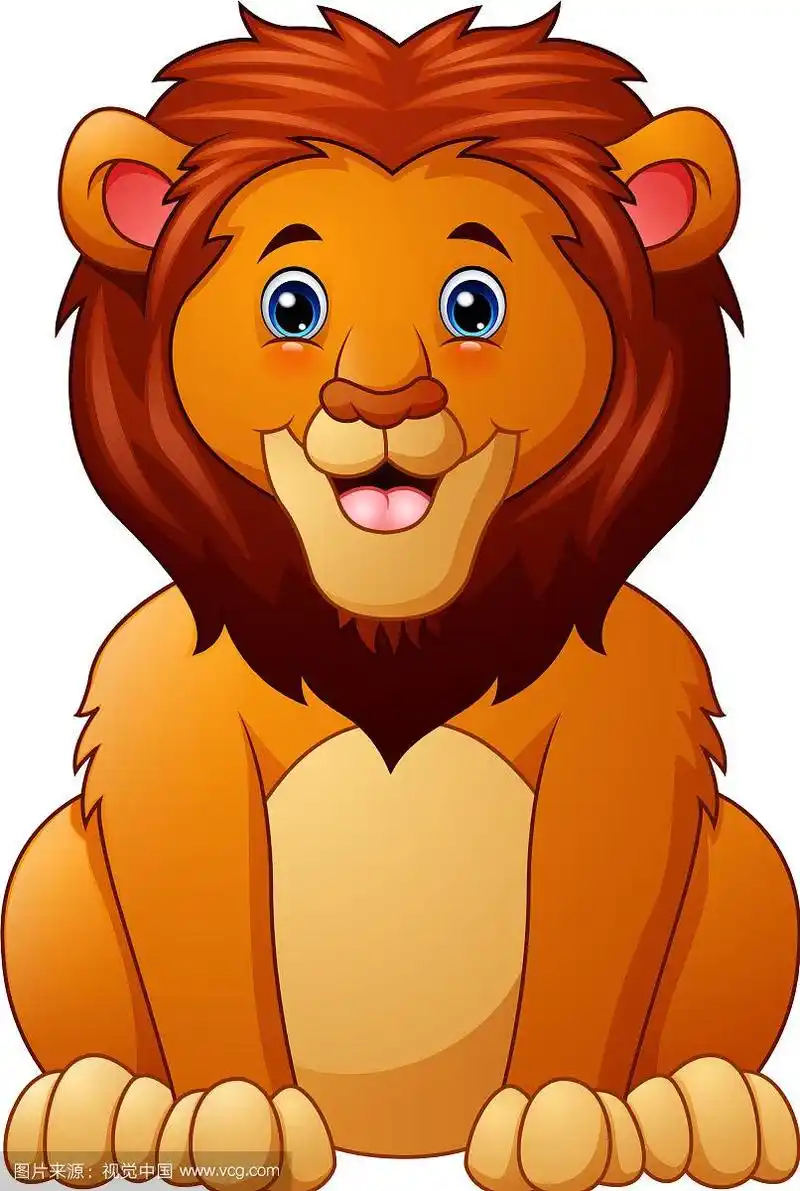可爱的卡通狮子