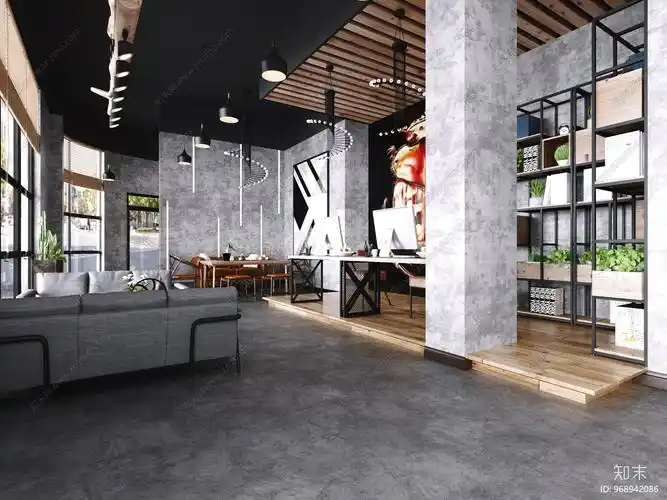 工业风个人工作室3d模型下载