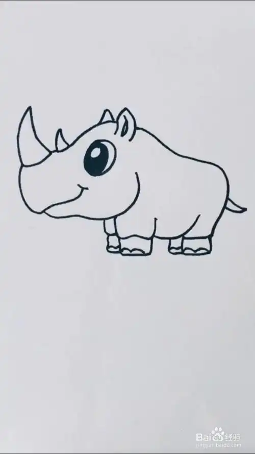 犀牛的简笔画如何画