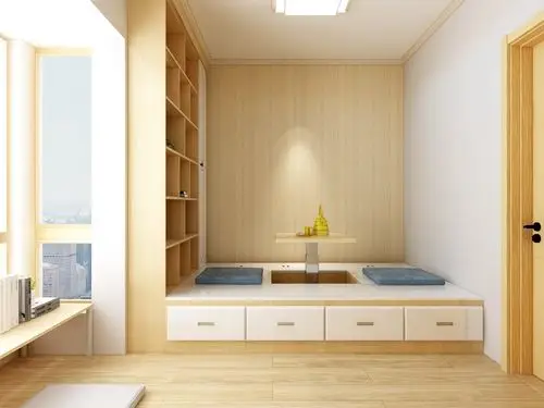 清爽日式榻榻米风格卧室效果图