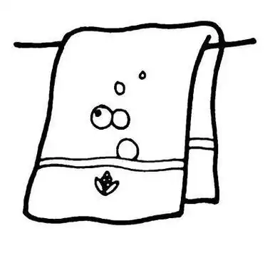 毛巾卡通简笔画