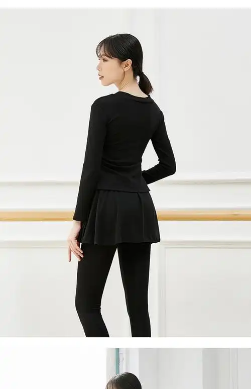 现代舞服装舞蹈练功服女纯棉芭蕾舞教师形体服拉丁舞训练上衣红同酒红