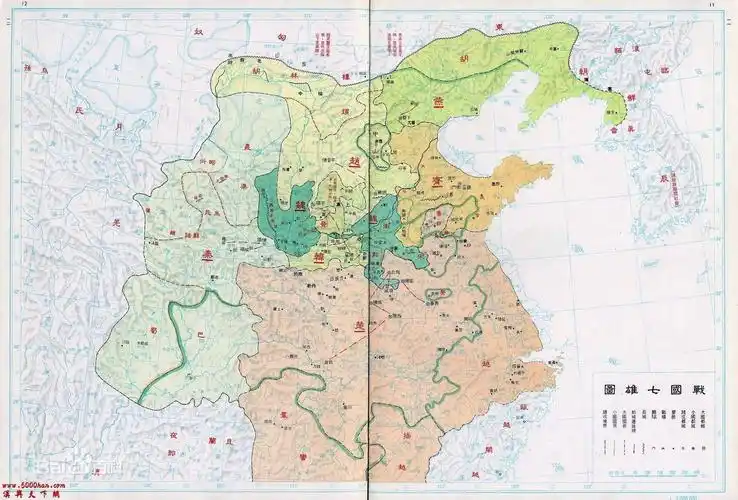 春秋五霸地图全图
