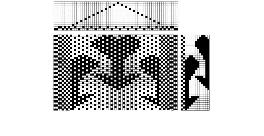组织结构上机图经起花组织-表里换层组织上机图