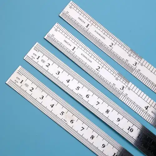 15cm公分 不锈钢直尺 金属长尺刻度尺铁尺钢尺绘图测量 学生文具
