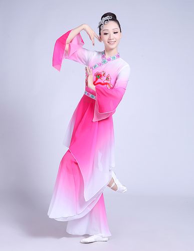 演出服扇子舞伞表演2021新款成人古典舞蹈服装民族服装