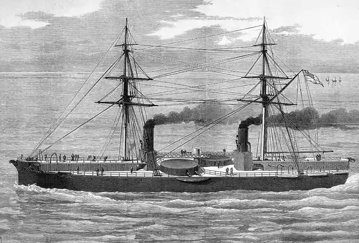 英国皇家海军"不屈"号中央铁甲堡型一等铁甲舰