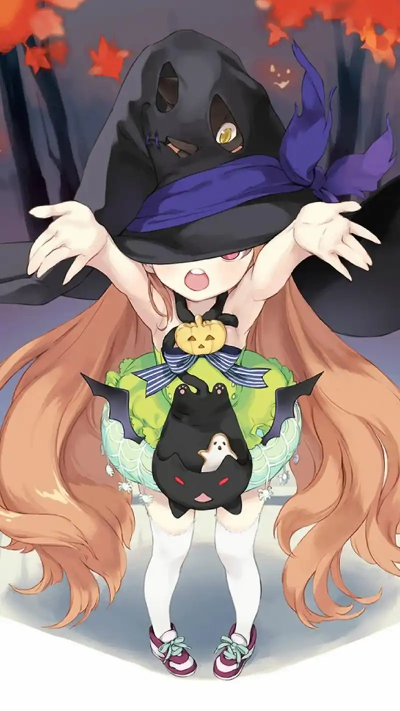 女巫卡通动漫萌哒哒美少女手机壁纸下载