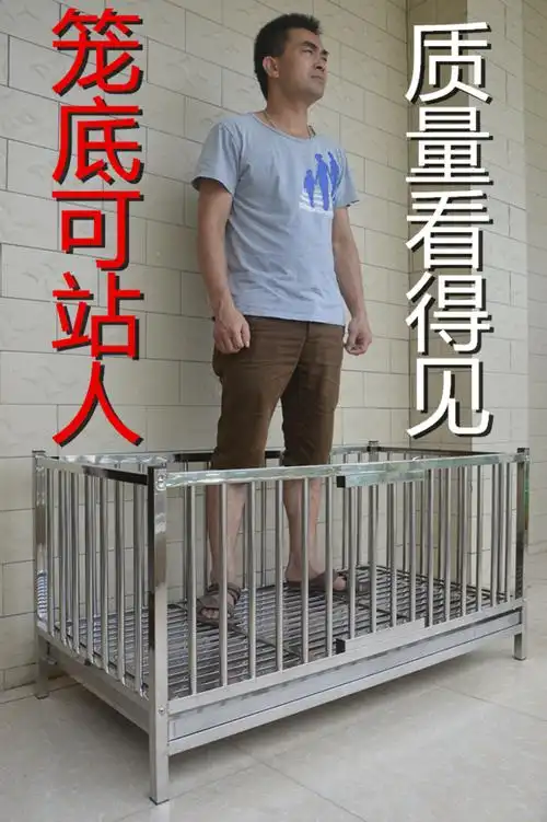 不锈钢鸡笼子家用大号特大双层养殖笼大型养鸡笼鸡舍鹅笼鸭笼兔笼 95*