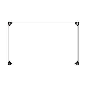 黑色四角花边方框