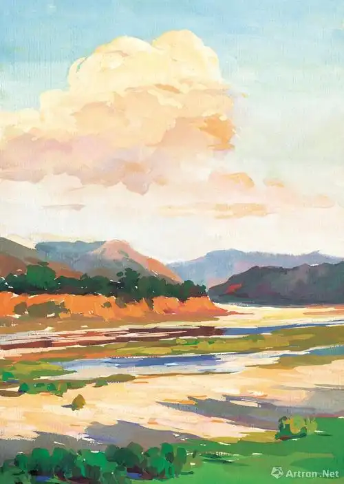 水粉风景作品013