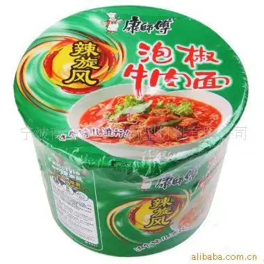 康师傅辣旋风泡椒牛肉方便面