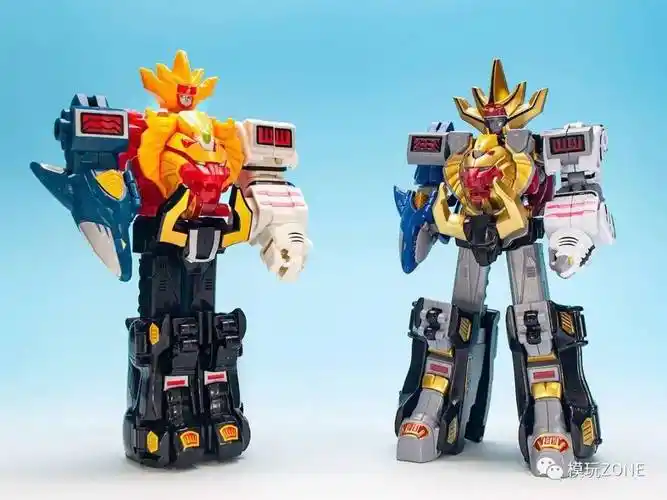 拼装万代食玩百兽战队百兽合体牙吠王先行官图