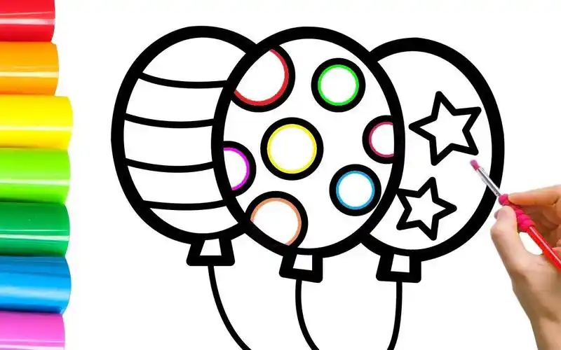 和我一起学画画,今天我们来画气球!