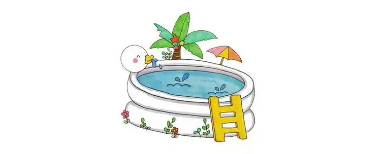 游泳池怎么画