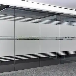 办公室纯磨砂条纹玻璃贴纸走廊隔断装饰移门卫生间窗户防走光贴膜