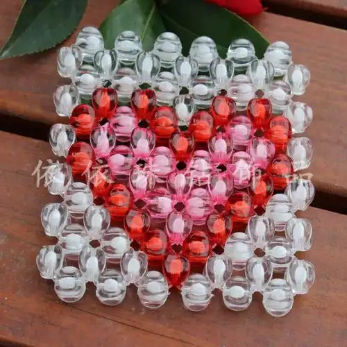 diy手工串珠餐垫材料包 圆形隔热垫 杯垫 儿童手工串珠制作