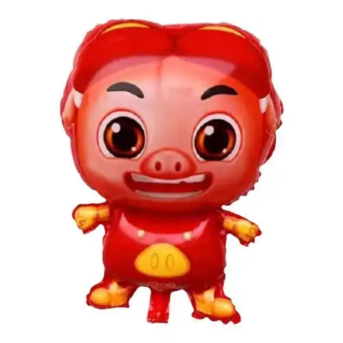 气球新款飘空猪猪侠红色氦气儿童卡通太空户外飘空气球