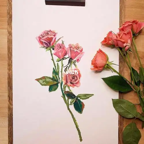 重彩油画棒丨ins风小花写生98