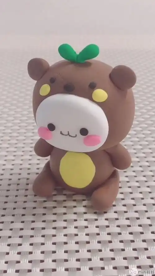超萌长草颜团子粘土玩偶制作步骤