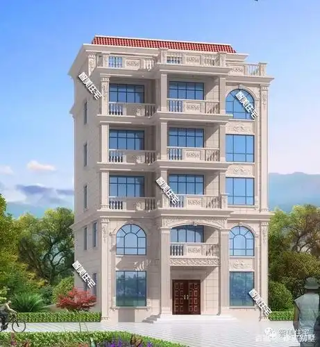 气派的农村六层别墅,平屋面设计,相当豪华大气