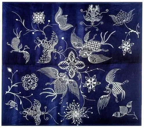 苗族蜡染蝴蝶图案