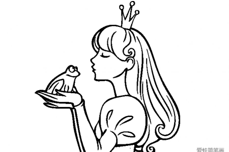 2张青蛙与公主的简笔画图片