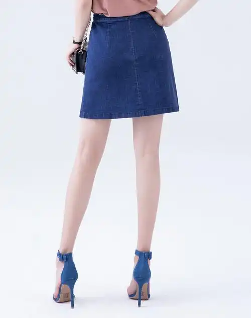 潮流牛仔a字裙