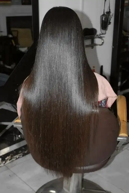 剪下丰厚柔软均匀的栗色长发-北京(face)-047#(9)