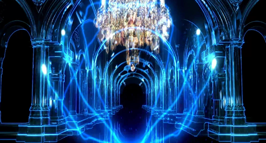 科技光线连接炫丽虚幻空间节奏性闪动开场舞台背景mp4下载-92素材网