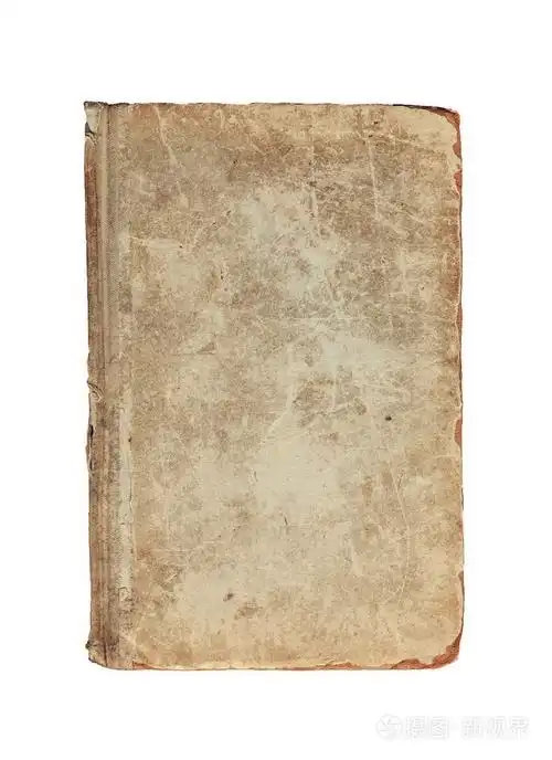 在白色背景上的书的旧复古质感的封面