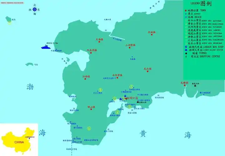 旅顺口旅游地图