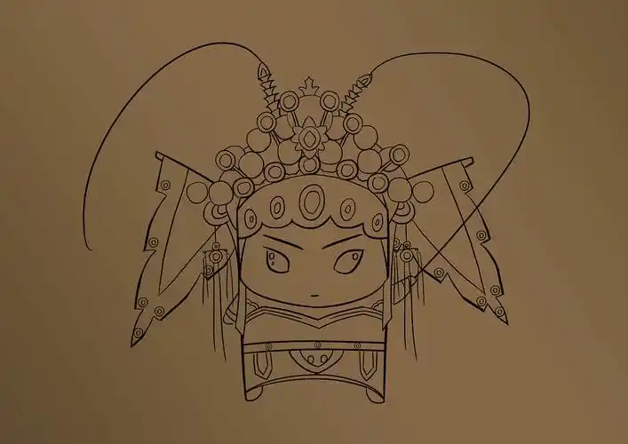 京剧头饰简笔画京剧头饰简笔画图片