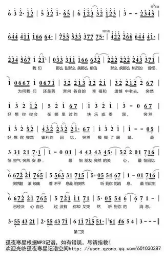 突然好想你 五月天 歌谱 简谱