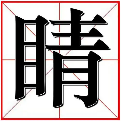睛(汉字)汉字〝睛〞,读音:jīng,检索部首:目,总笔画:13,释义:眼球