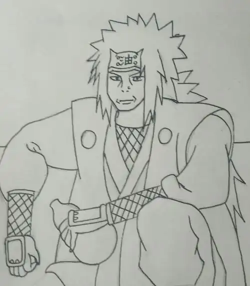 自来也速写勾线-火影忍者火影忍者火影忍者疾风传