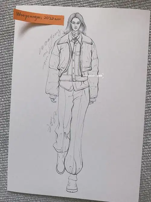 服装设计  #时尚穿搭  #手绘时装画  #手绘服装效果图