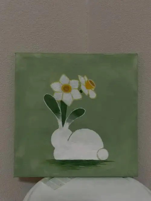 喵的丙烯画小清新装饰画思念