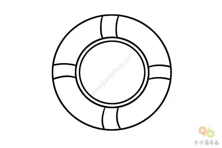 救生圈简笔画教程