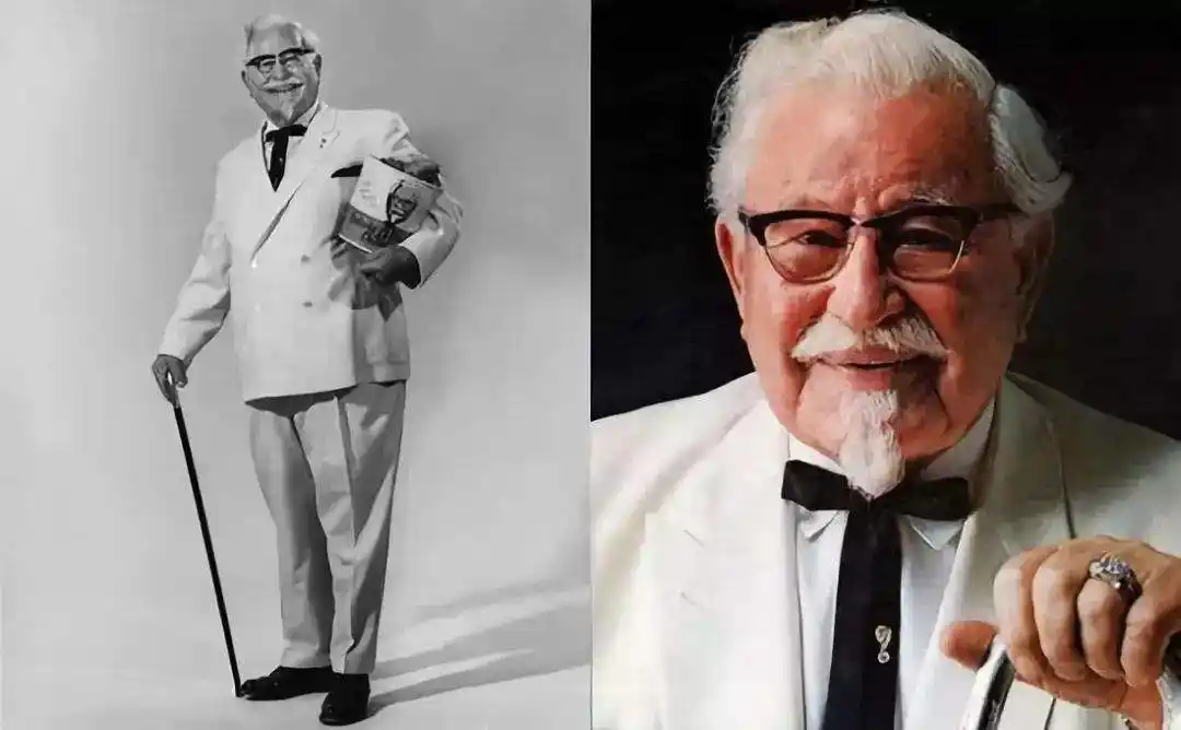 kfc发布年轻版肯德基上校照片年富力强很会撩